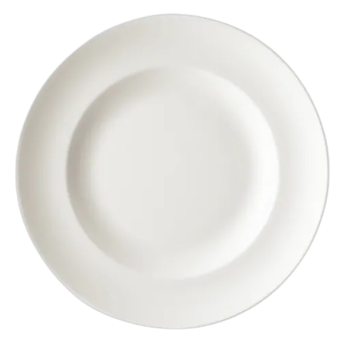 White Academy Rimmed Plate