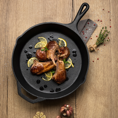 Pre-Seasoned Round Cast Iron Skillet - Image 2