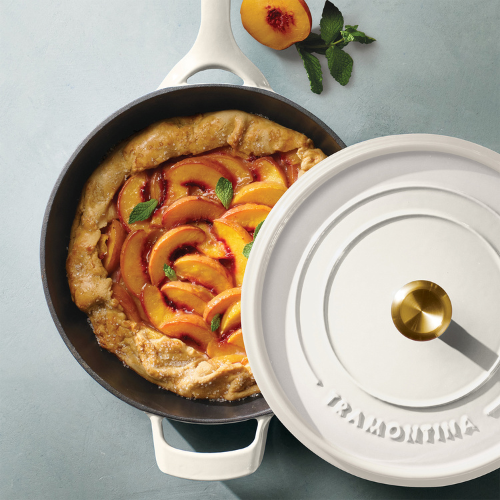 White Enamelled Cast Iron Saute Pan - Image 2