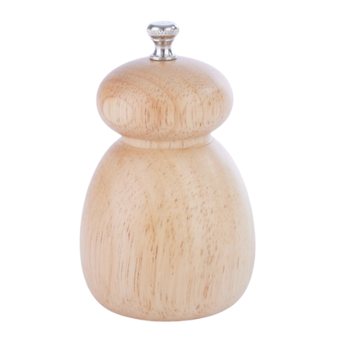 Natural Round Rubberwood Pepper Mill